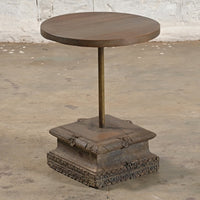 Round Teak Side Table - High Quality Image of 