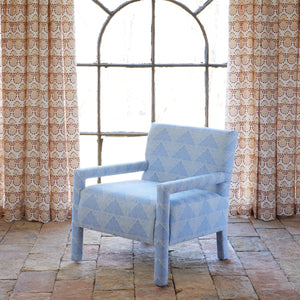 Square Chair in Farzu Light Azure