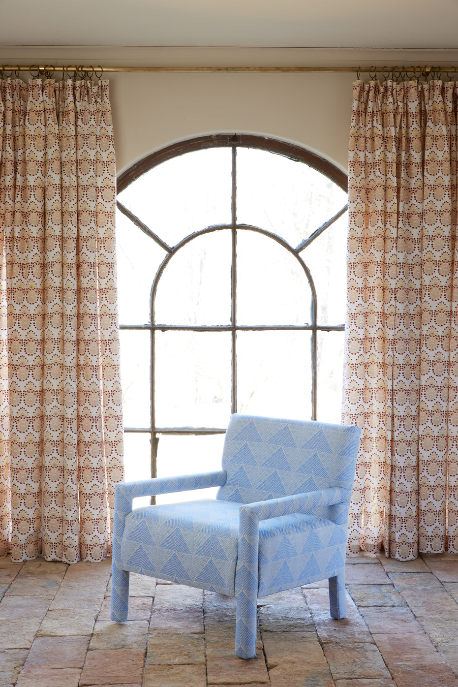 Farzu Light Azure Performance Fabric