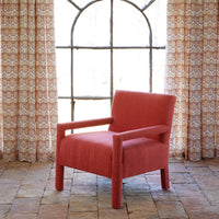 Square Chair in Bijal Coral - High Quality Image of 