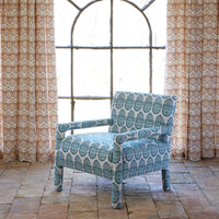 Square Chair in Lanka Seaglass and Bijal Light Indigo - High Quality Image of 