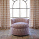 Round Swivel Chair in Marmar Berry and Aleppo Berry by John Robshaw