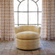 Round Swivel Chair in Farzu Marigold and Bijal Sand by John Robshaw