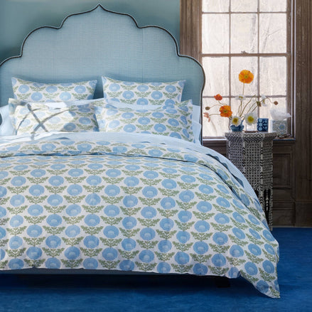 Kaavia Light Indigo Organic Duvet by John Robshaw