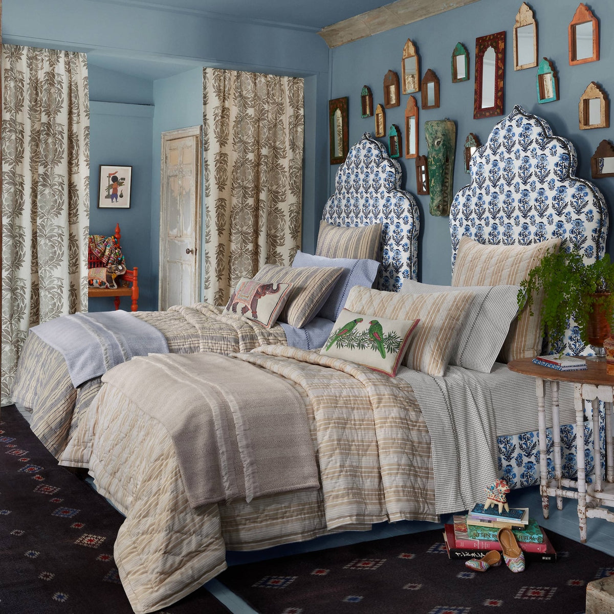 Darika White Quilt by John Robshaw