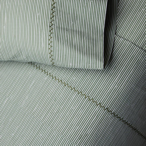Nandi Dark Sage Organic Sheet Set by John Robshaw