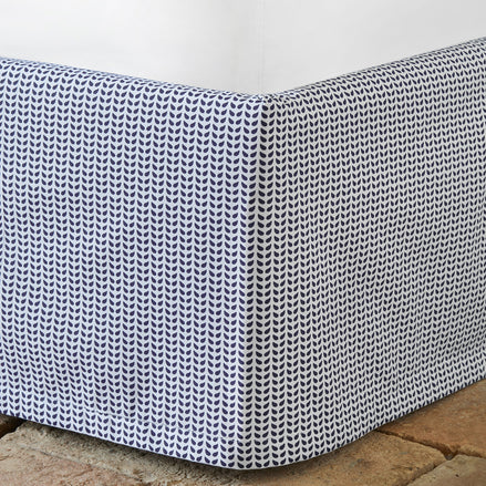 Cinde Indigo Organic Bed Skirt by John Robshaw