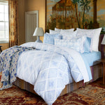 A Tejal Azure Throw in a bedroom. - 30395697201198