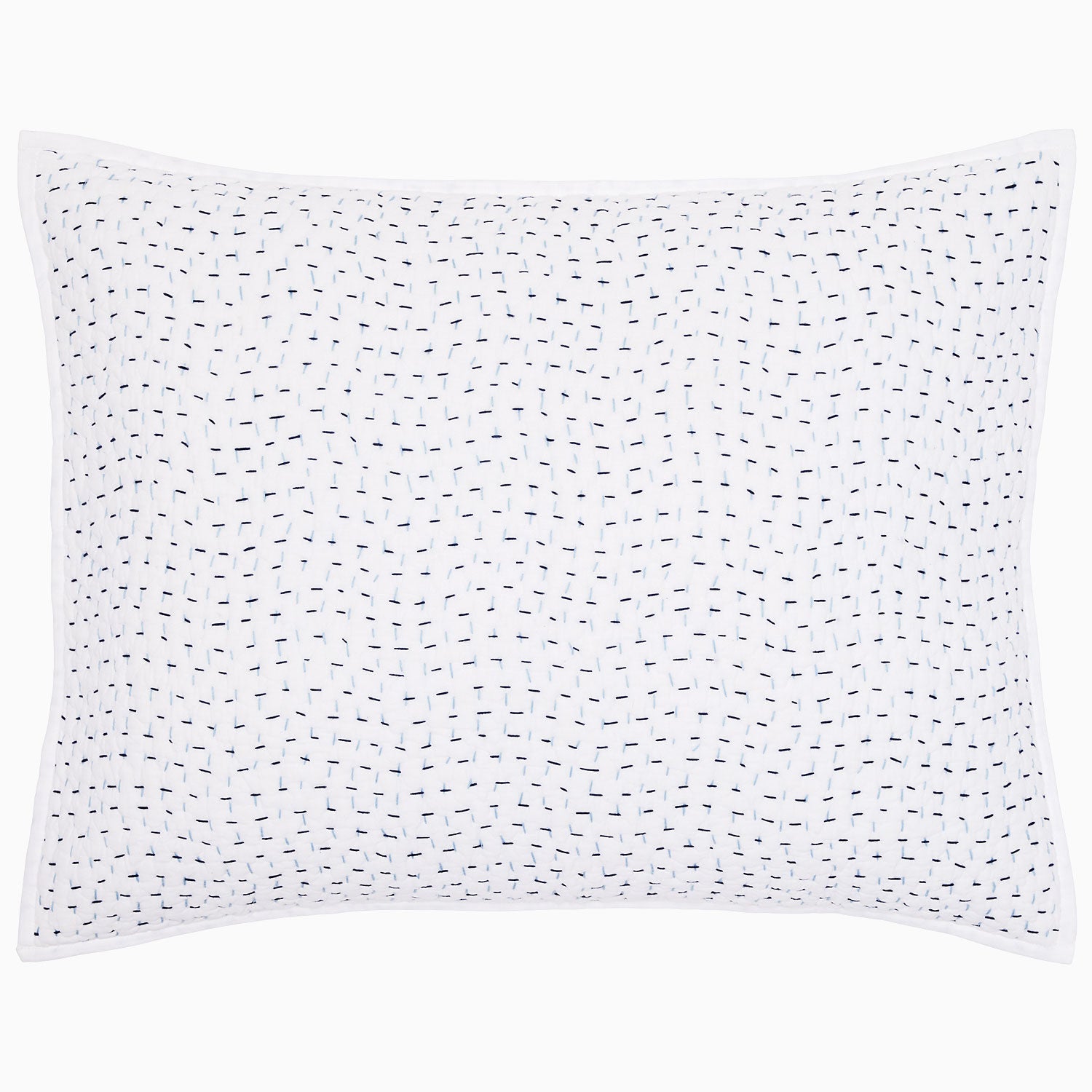 Organic Hand Stitched Light Indigo Sham