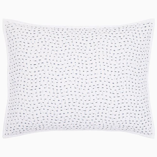 Organic Hand Stitched Light Indigo Sham