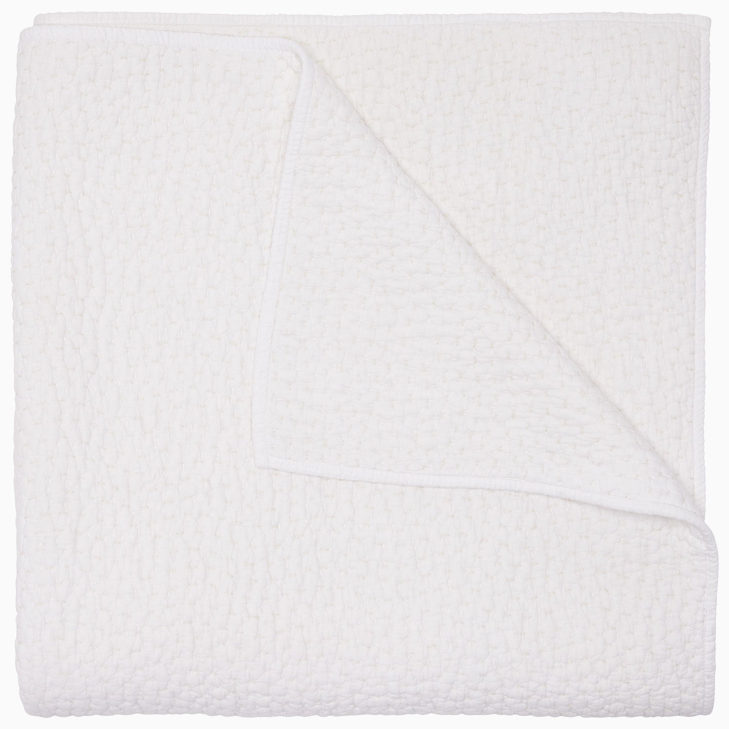 Organic Hand Stitched White Quilt