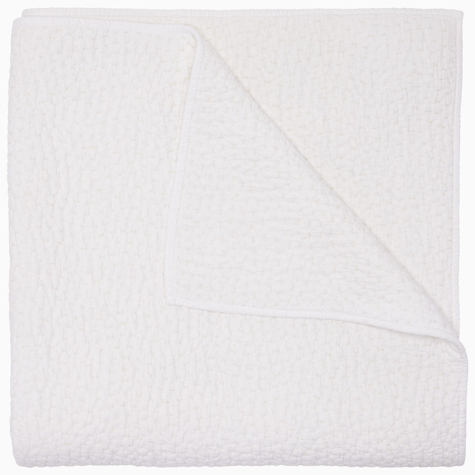 Organic Hand Stitched White Quilt