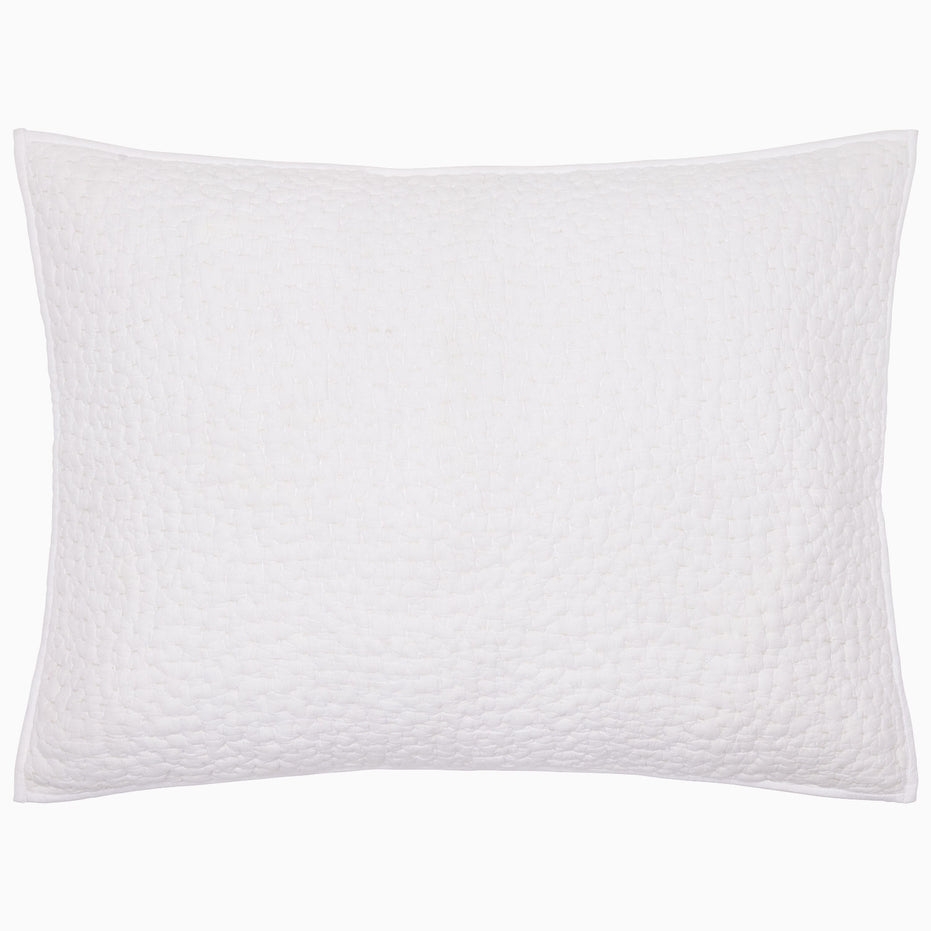 Organic Hand Stitched White Sham
