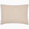 The Vivada Sand Woven Sham by John Robshaw is a rectangular beige pillow sham, featuring a textured, quilted pattern and crafted with soft cotton batting, shown from above on a white background.