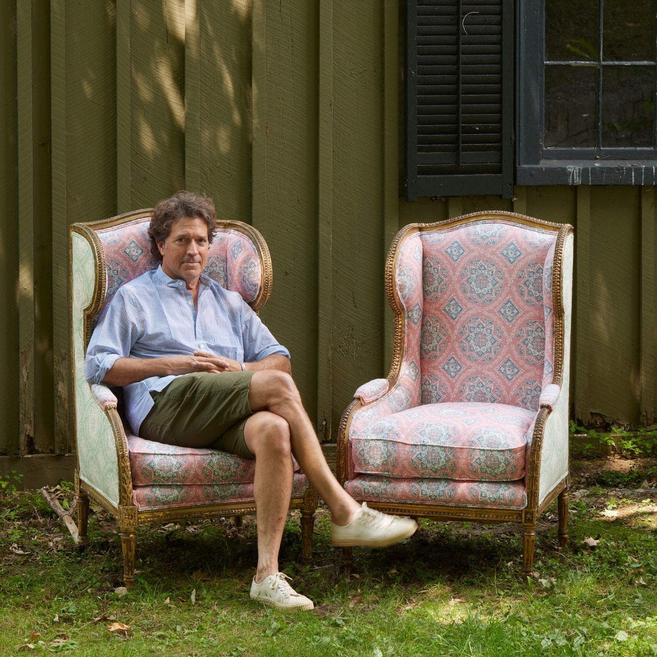 Maansi Antique and Sage Chair