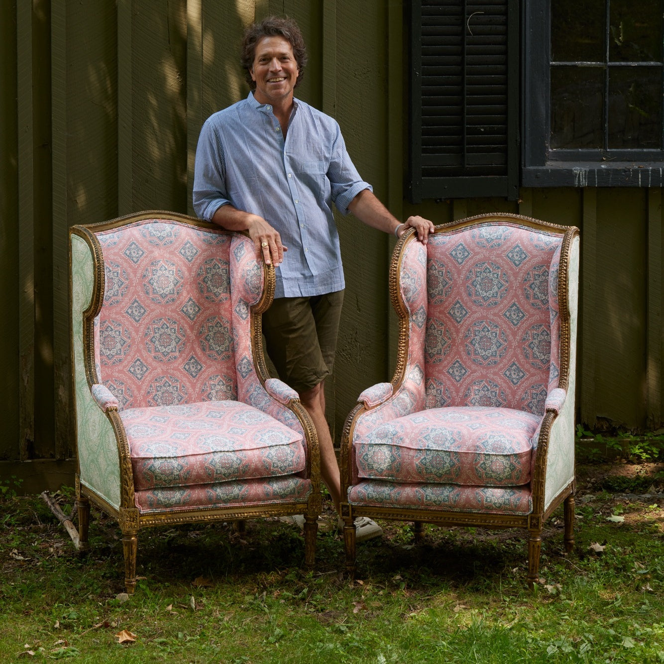 Maansi Antique and Sage Chair