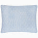 A Nandi Light Indigo Quilted Pillow on a white background, made with cotton voile, by John Robshaw.