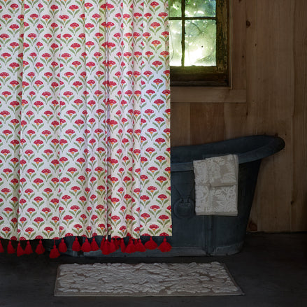 Sara Azalea Organic Shower Curtain by John Robshaw