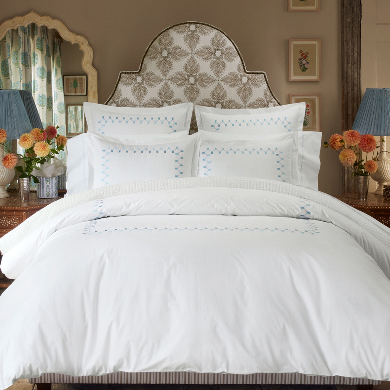 Anketi Light Indigo Border Duvet