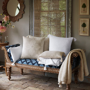 Woven Ivory Decorative Pillow