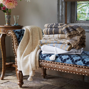Ekram Light Indigo Throw