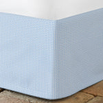 Cinde Light Indigo Organic Bed Skirt by John Robshaw
