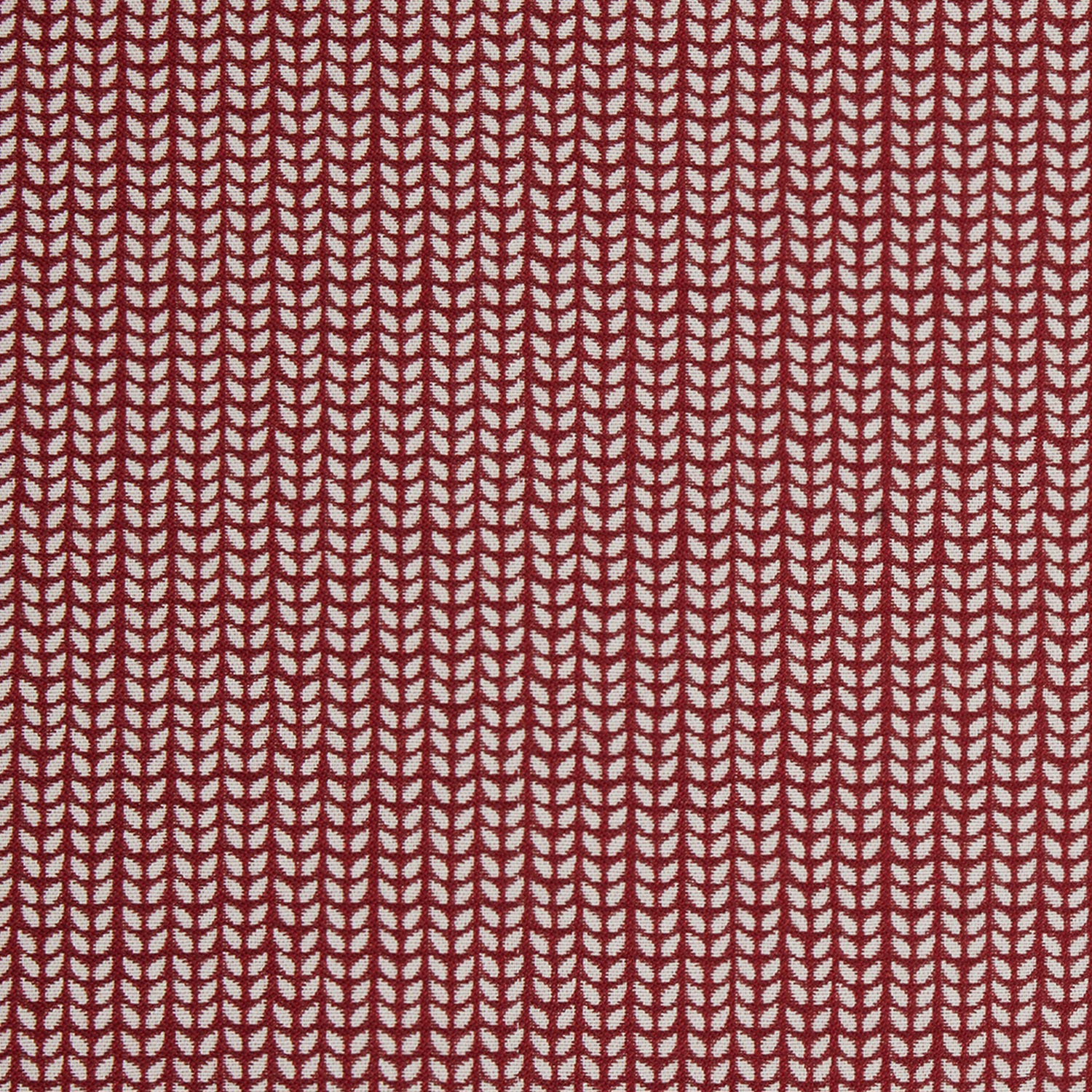 A red and white Aleppo Berry Performance Fabric made with Sunbrella by John Robshaw.