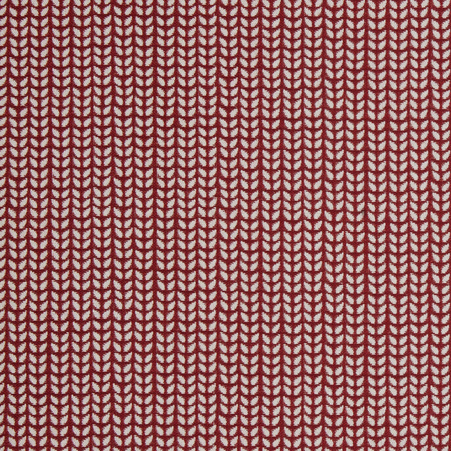A red and white Aleppo Berry Performance Fabric made with Sunbrella by John Robshaw.