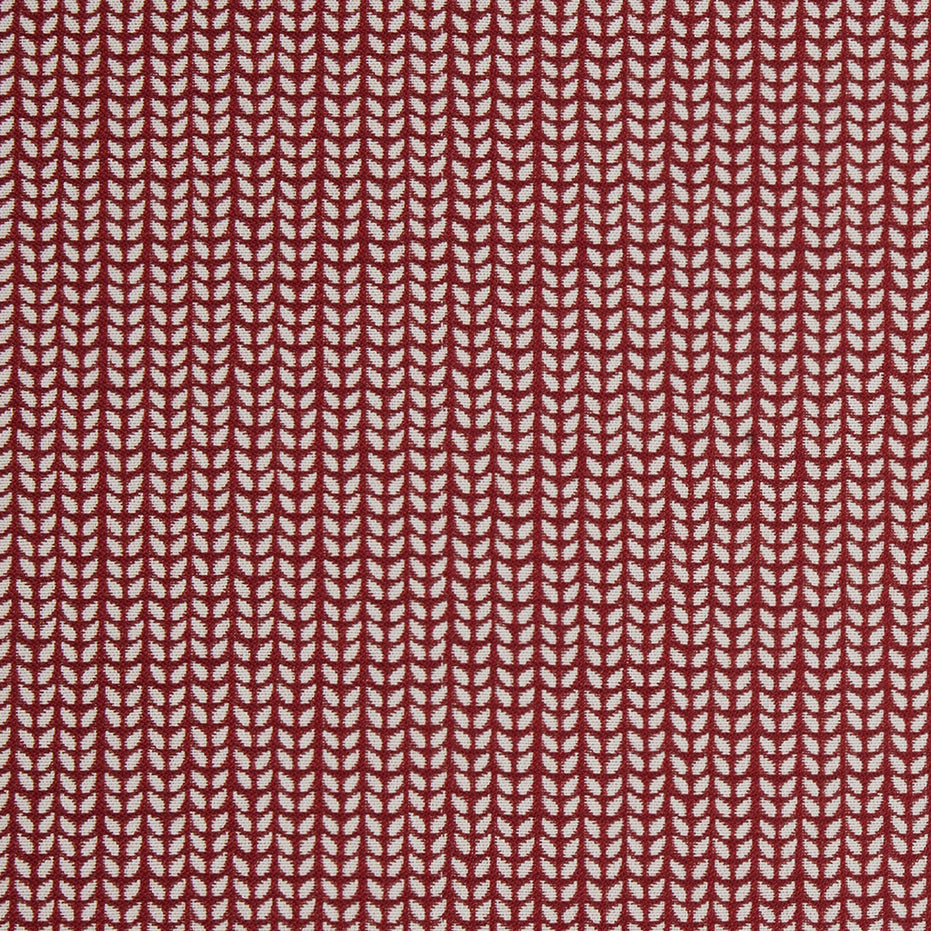 A red and white Aleppo Berry Performance Fabric made with Sunbrella by John Robshaw.