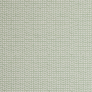 A green and white Aleppo Sage Performance Fabric with a zigzag pattern. It is made of Sunbrella material, suitable for outdoor use.