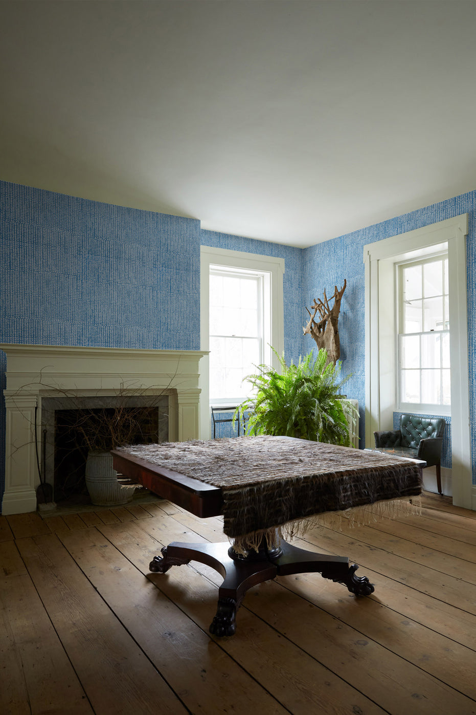 Aleppo Light Indigo Wallpaper