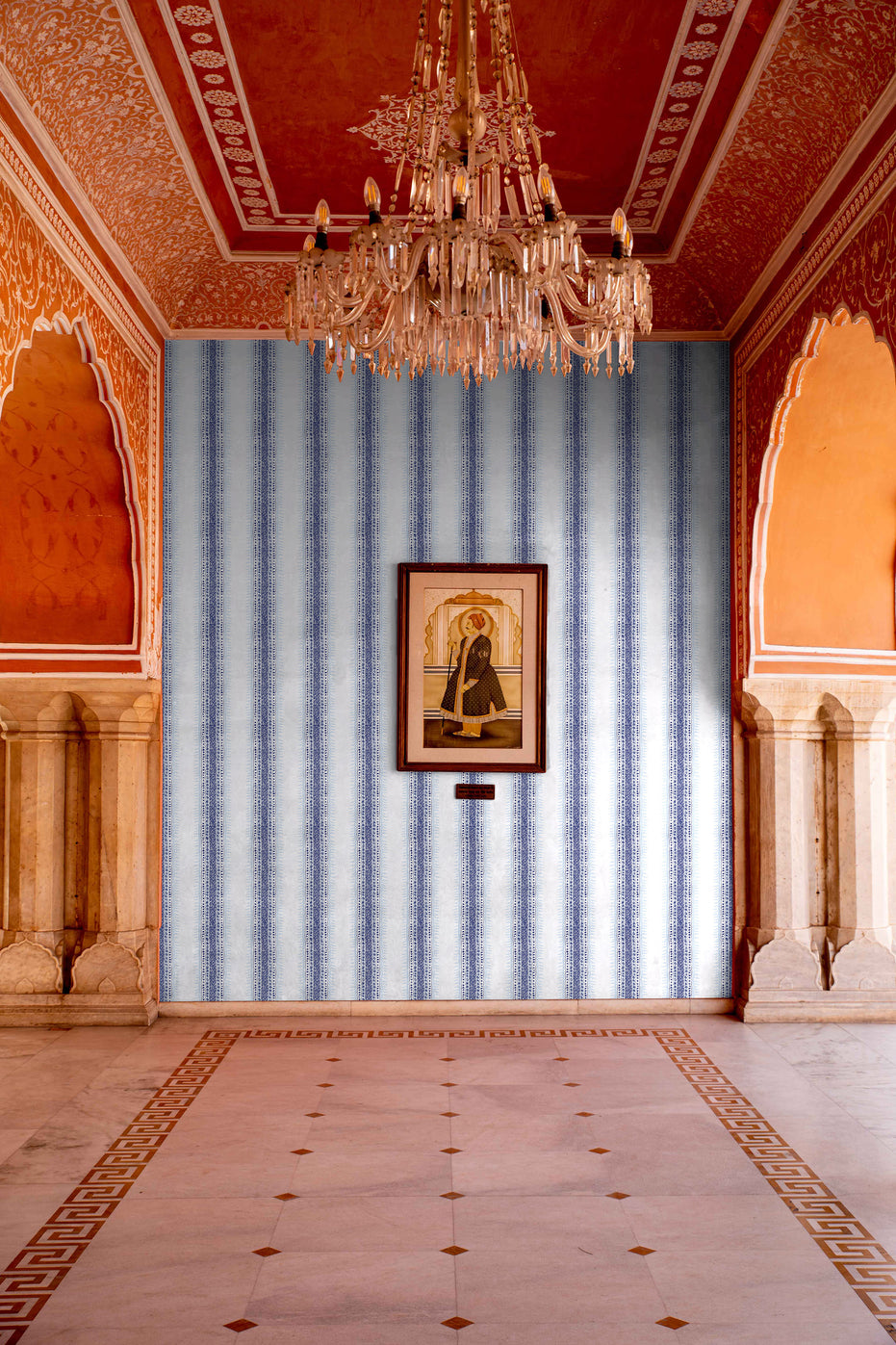 Algiers Indigo Wallpaper