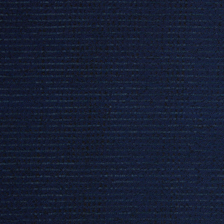 A close up image of a dark blue John Robshaw Bijal Indigo Performance Fabric suitable for indoor and outdoor use.