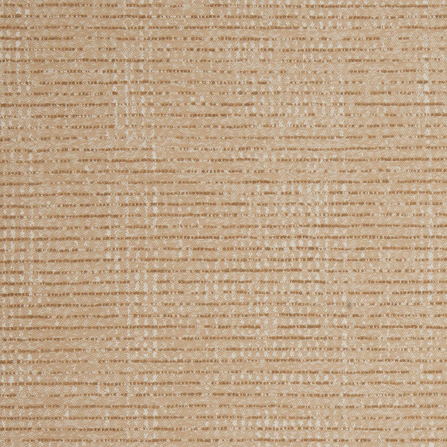 A close up image of John Robshaw's Bijal Sand Performance Fabric, a beige textured fabric suitable for indoor and outdoor use, made in partnership with Sunbrella.
