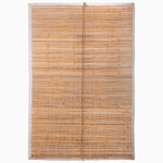 Enhance your home with the Lapis Sand Chik Blinds by John Robshaw Textiles, featuring bamboo with a wooden frame, thin horizontal slats, and a simple wave pattern. Inspired by Indian chik blinds, these elegant blinds offer sophistication and style. - 31884734464046