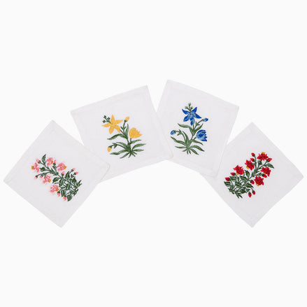 Flowers Cocktail Napkins (Set of 4) by John Robshaw