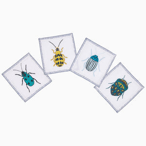 Bug Cocktail Napkins (Set of 4) by John Robshaw