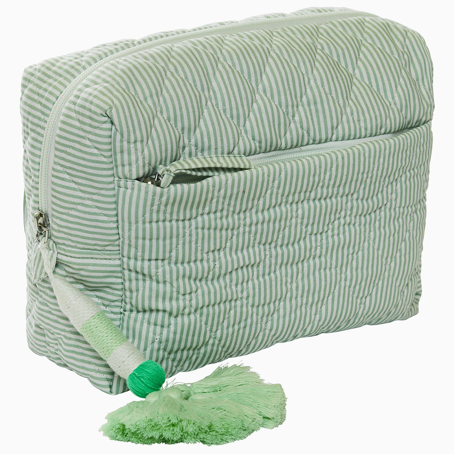 Nandi Sage Quilted Cosmetic Bag by John Robshaw