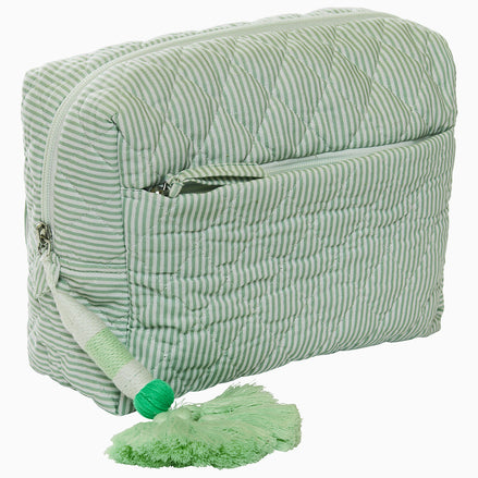 Nandi Sage Quilted Cosmetic Bag by John Robshaw