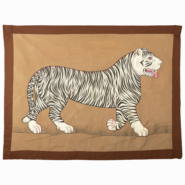 Black And White Tiger Tapestry