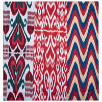 Fluttering Blossoms Medium Ikat Tapestry - High Quality Image of 
