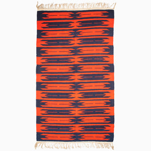 Orange Blue Puzzle Rug