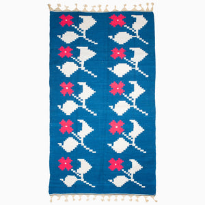 Falling Red Flowers Rug