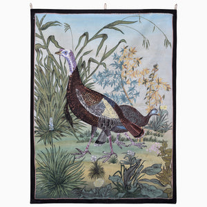 Wild Turkeys Roaming Tapestry