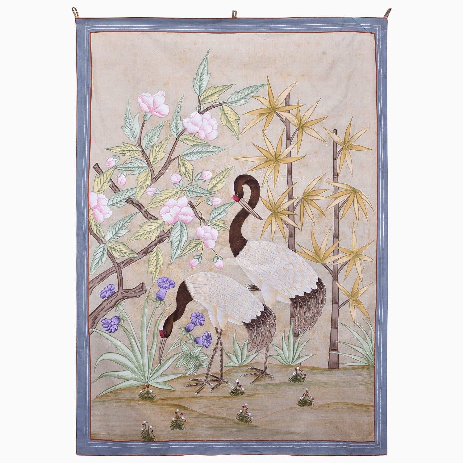Red Crowned Cranes Tapestry