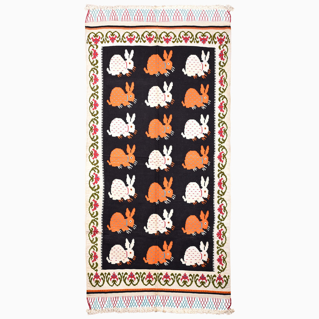 Rabbits Running Rug