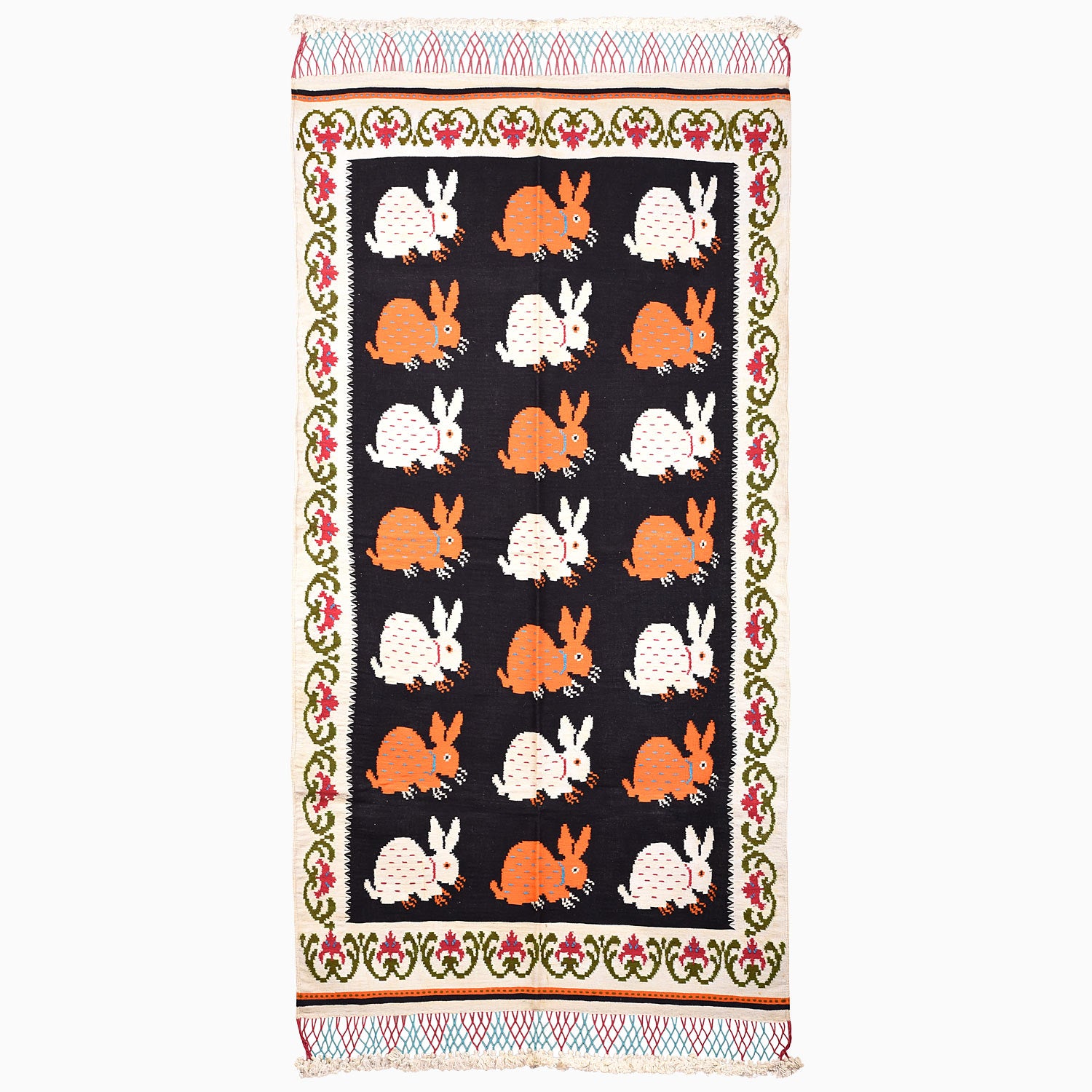 Rabbits Running Rug