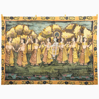 Gopi Party Yellow Trees Tapestry - High Quality Image of 