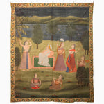 Stormy Night With Border Tapestry - 32114895585326