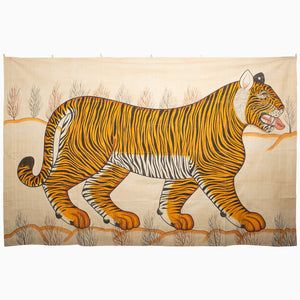 Right Orange Tiger 2 Tapestry